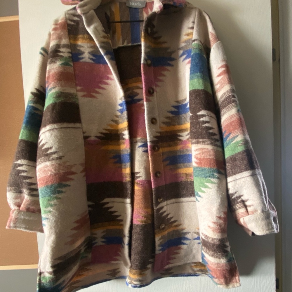 Blue b. collection  Multicolored Aztec Pattern Jacket - Picture 3 of 10